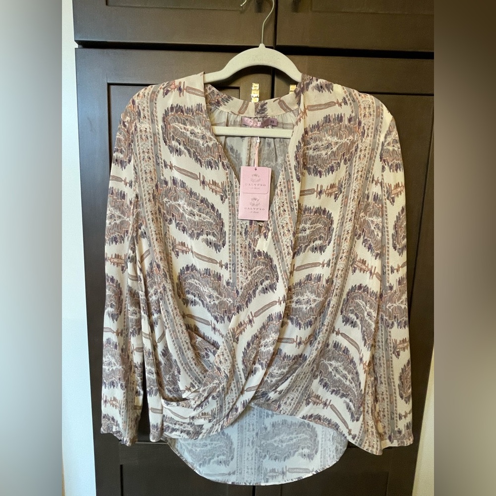 RARE - Calypso St. Barth "Ruth" Printed Blouse